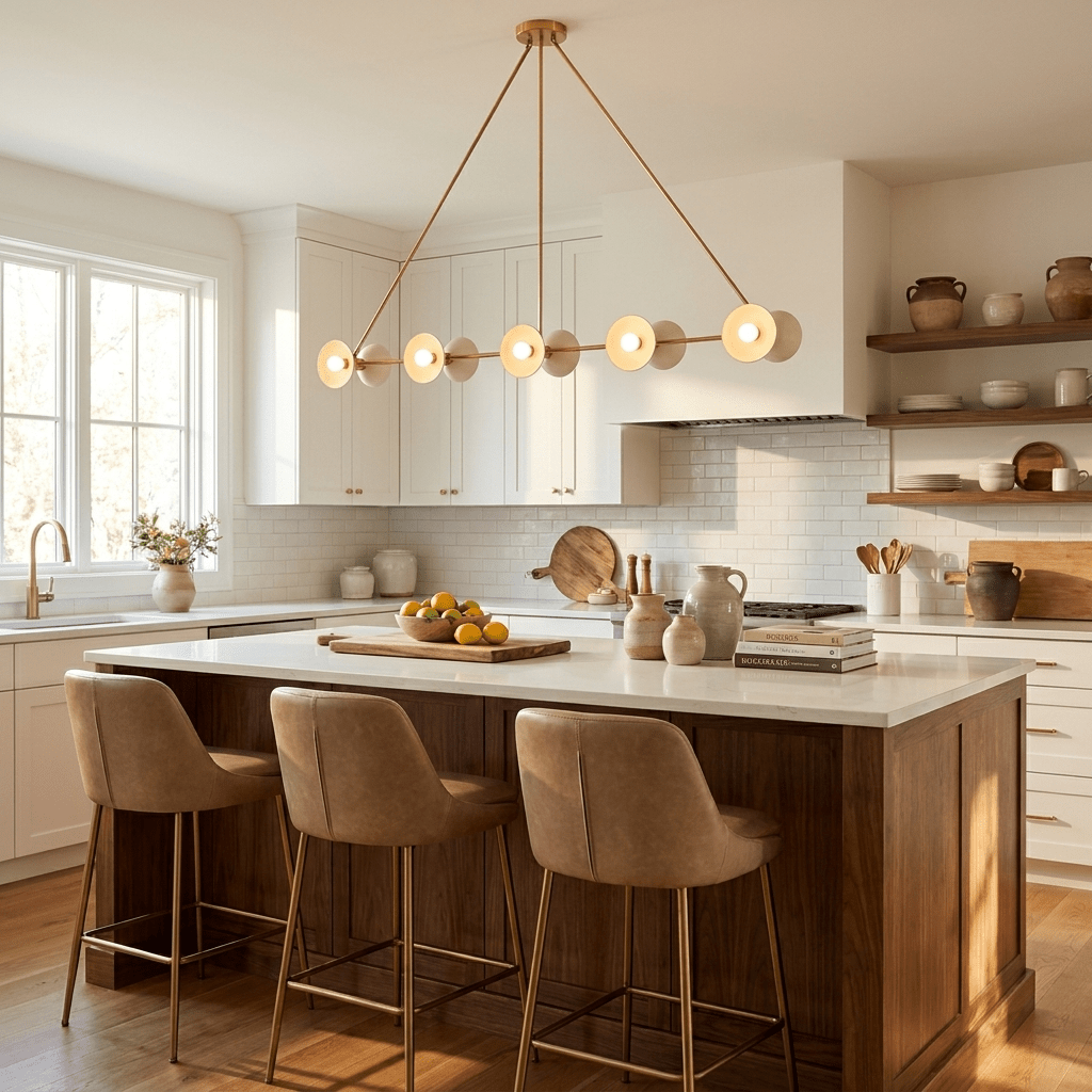 Minimalist Linear Chandelier — Chandelier | Maison Monashee — view 6
