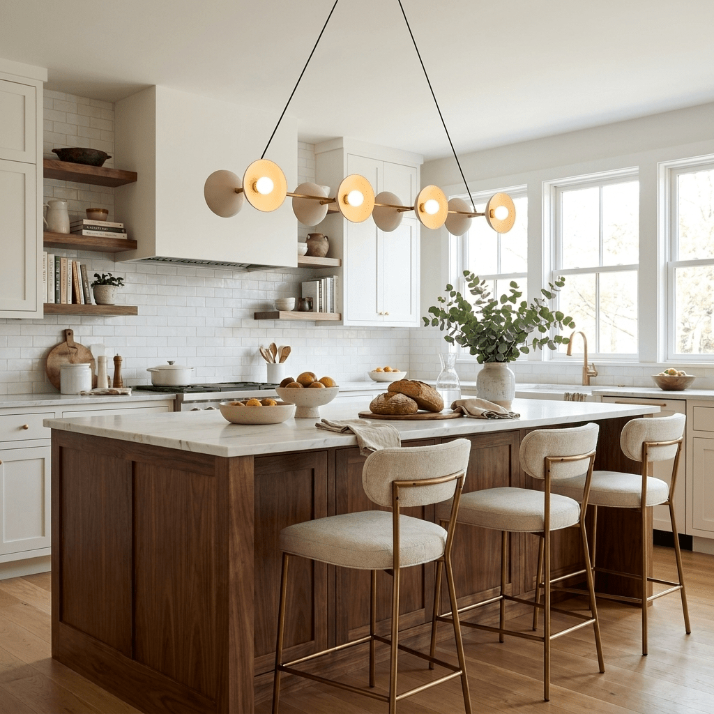 Minimalist Linear Chandelier — Chandelier | Maison Monashee — view 5