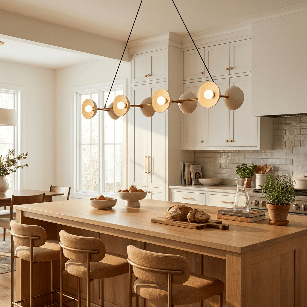 Minimalist Linear Chandelier — Chandelier | Maison Monashee — view 3