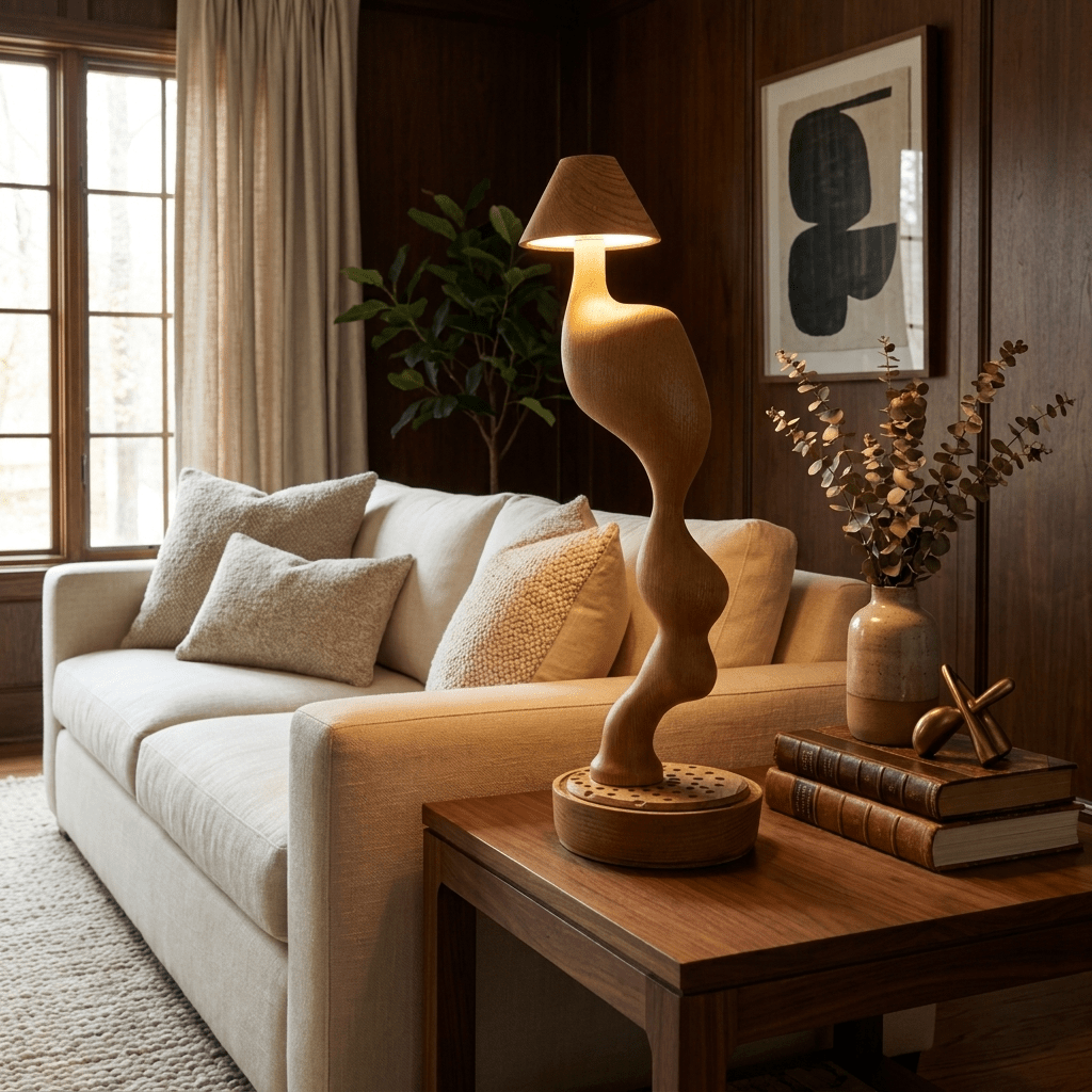 Cordless Mushroom Table Lamp — Table Lamp | Maison Monashee — view 4