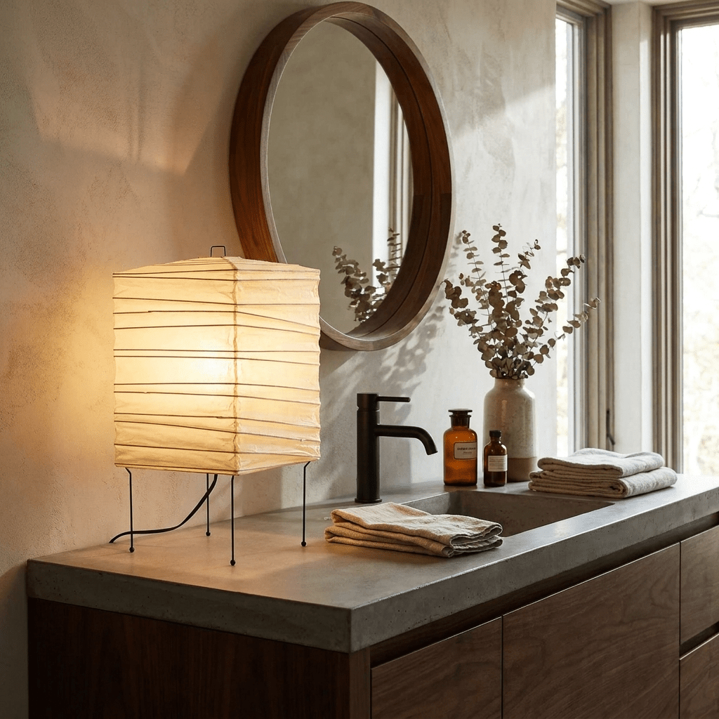 Paper Lantern Bedside Lamp — Table Lamp | Maison Monashee — view 13