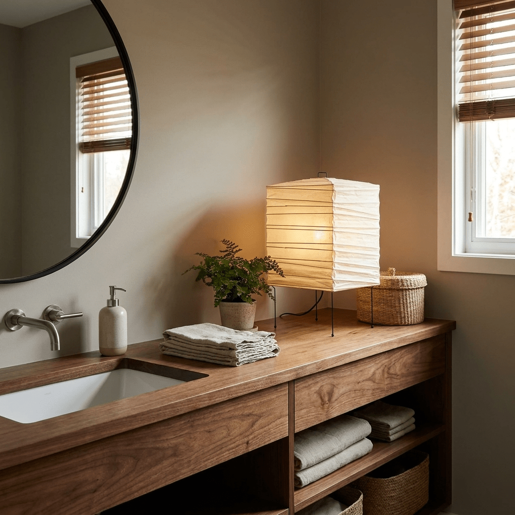 Paper Lantern Bedside Lamp — Table Lamp | Maison Monashee — view 4