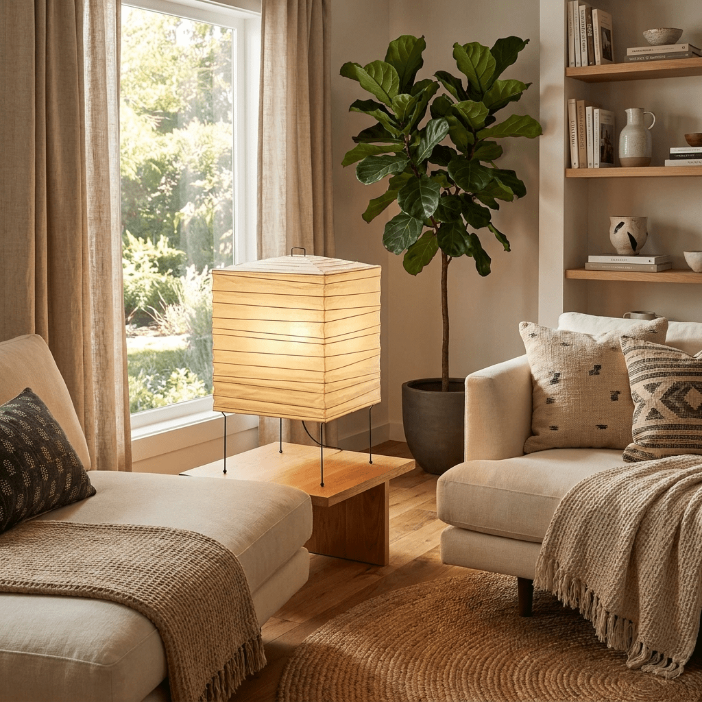 Paper Lantern Bedside Lamp — Table Lamp | Maison Monashee — view 2