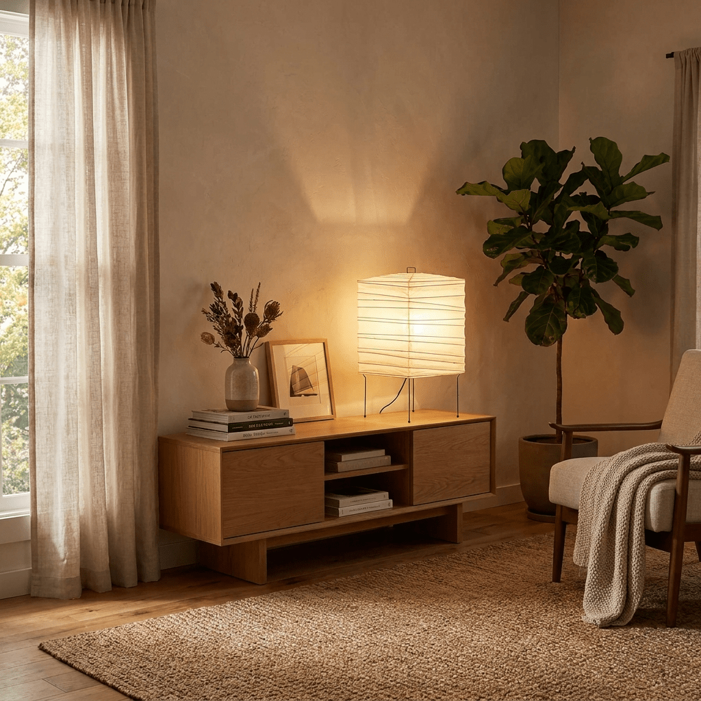 Paper Lantern Bedside Lamp — Table Lamp | Maison Monashee — view 5