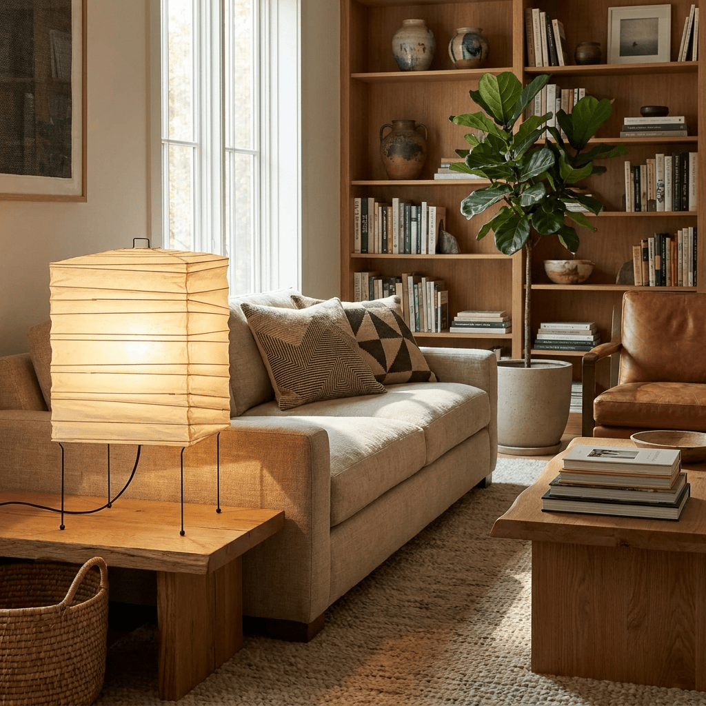Paper Lantern Bedside Lamp — Table Lamp | Maison Monashee — view 3
