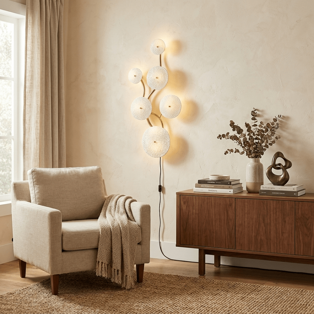 White Flower Wall Sconce — Wall Sconce | Maison Monashee — view 4