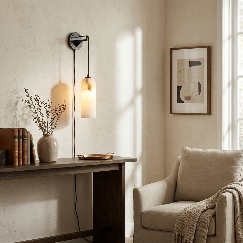 Alabaster Vanity Sconce — Wall Sconce | Maison Monashee — view 3