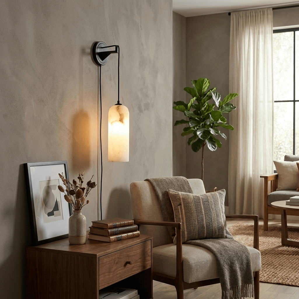 Alabaster Vanity Sconce — Wall Sconce | Maison Monashee — view 2
