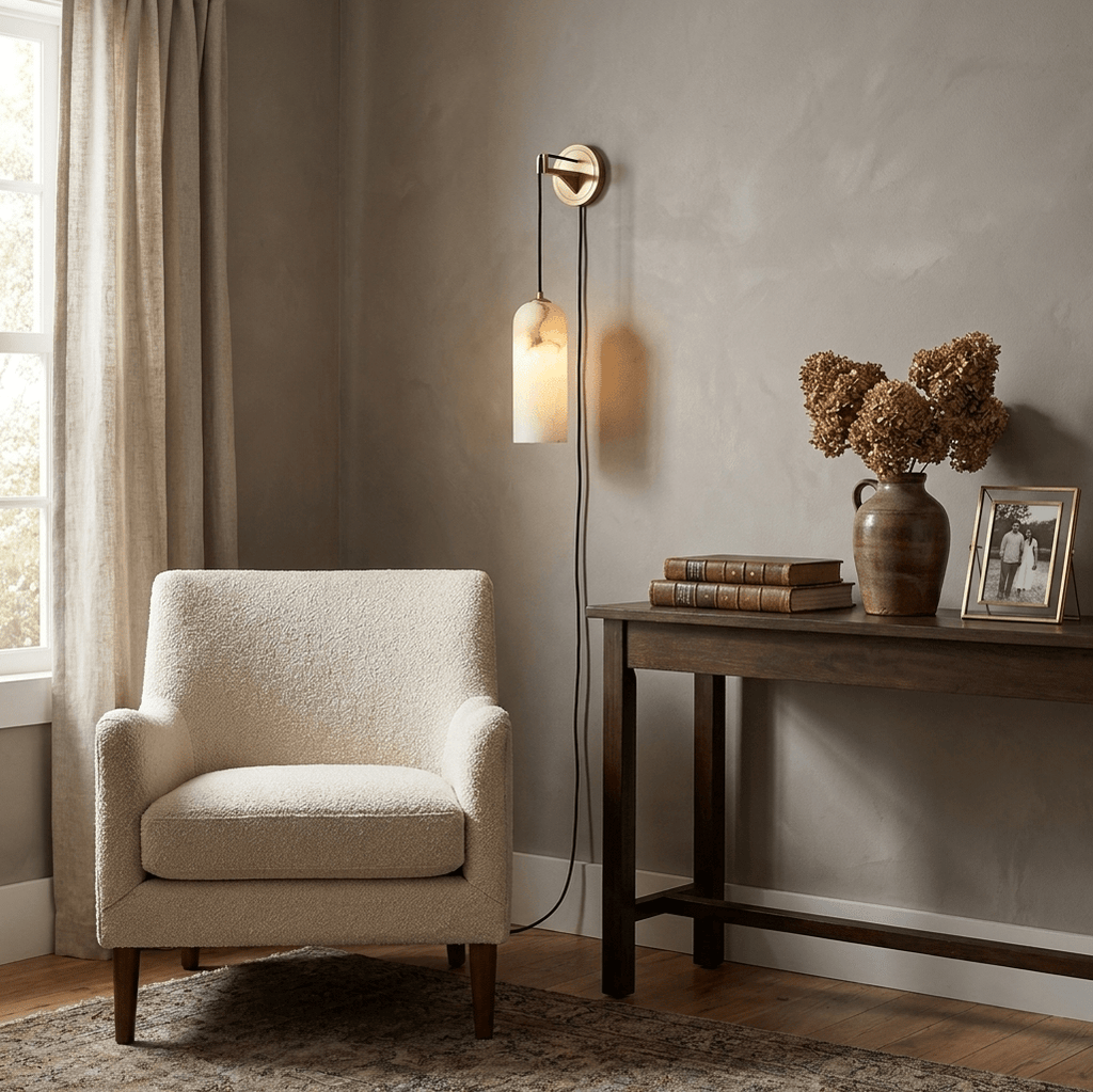 Alabaster Vanity Sconce — Wall Sconce | Maison Monashee — view 5