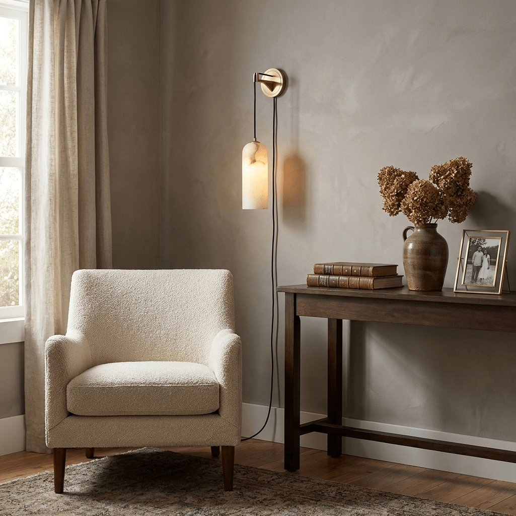 Alabaster Vanity Sconce — Wall Sconce | Maison Monashee — view 5