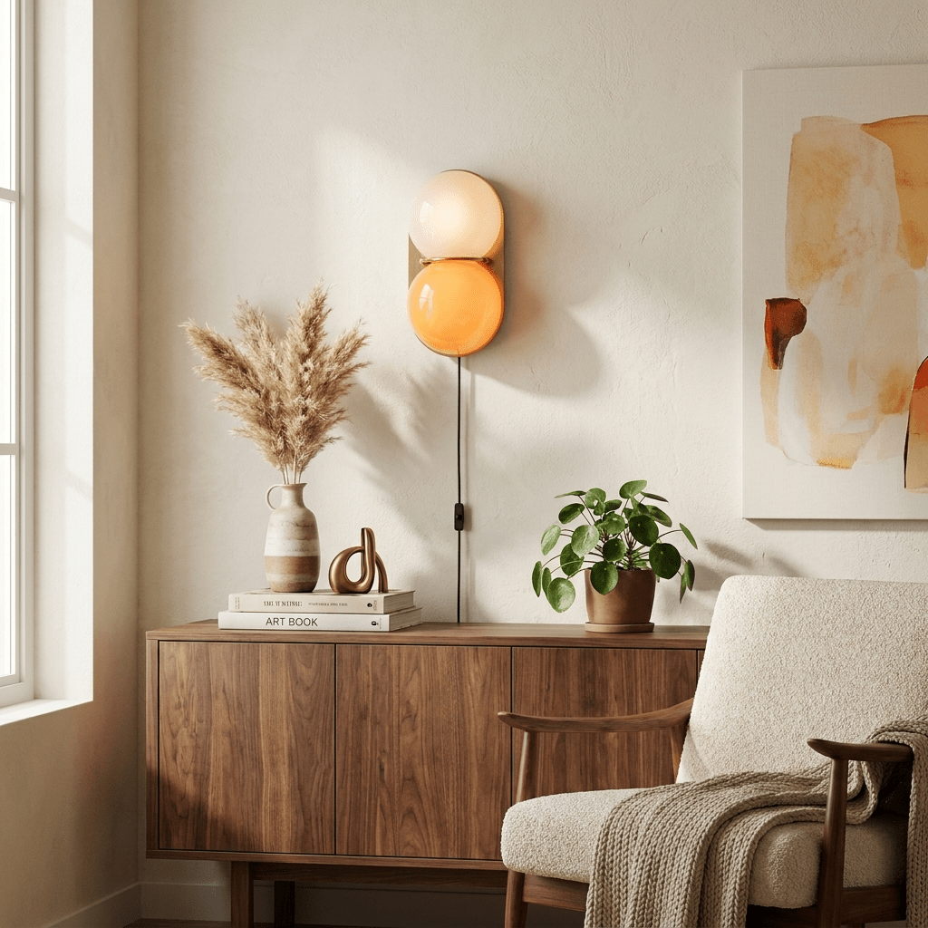 Globe Wall Light Plug-In — Wall Sconce | Maison Monashee — view 3