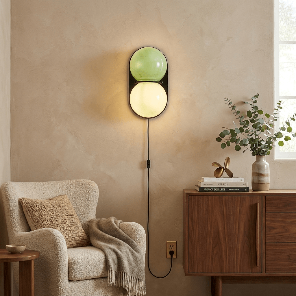 Globe Wall Light Plug-In — Wall Sconce | Maison Monashee — view 4