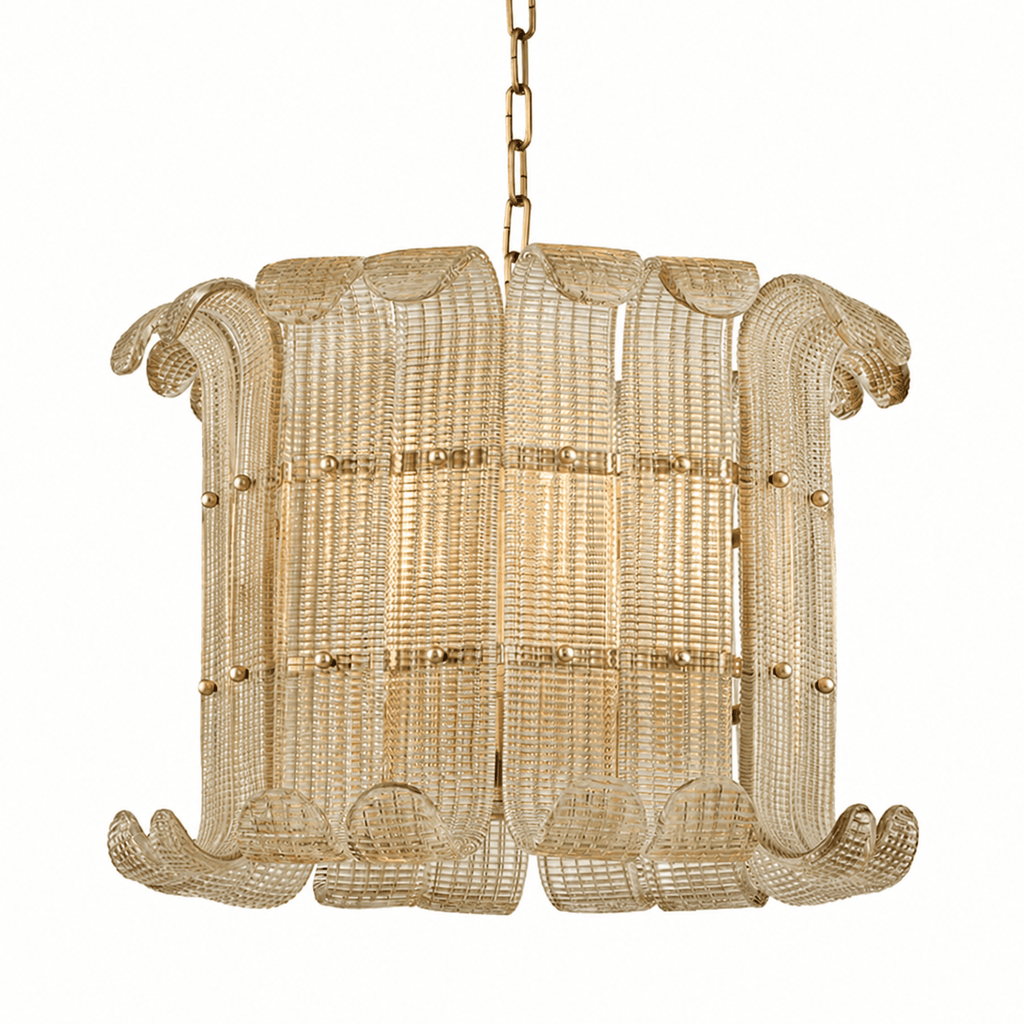 Glass Geometric Chandelier — Chandelier | Maison Monashee — view 4