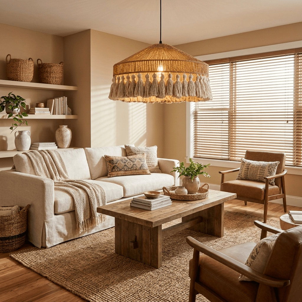 Large Drum Pendant Lighting — Pendant Light | Maison Monashee — view 2