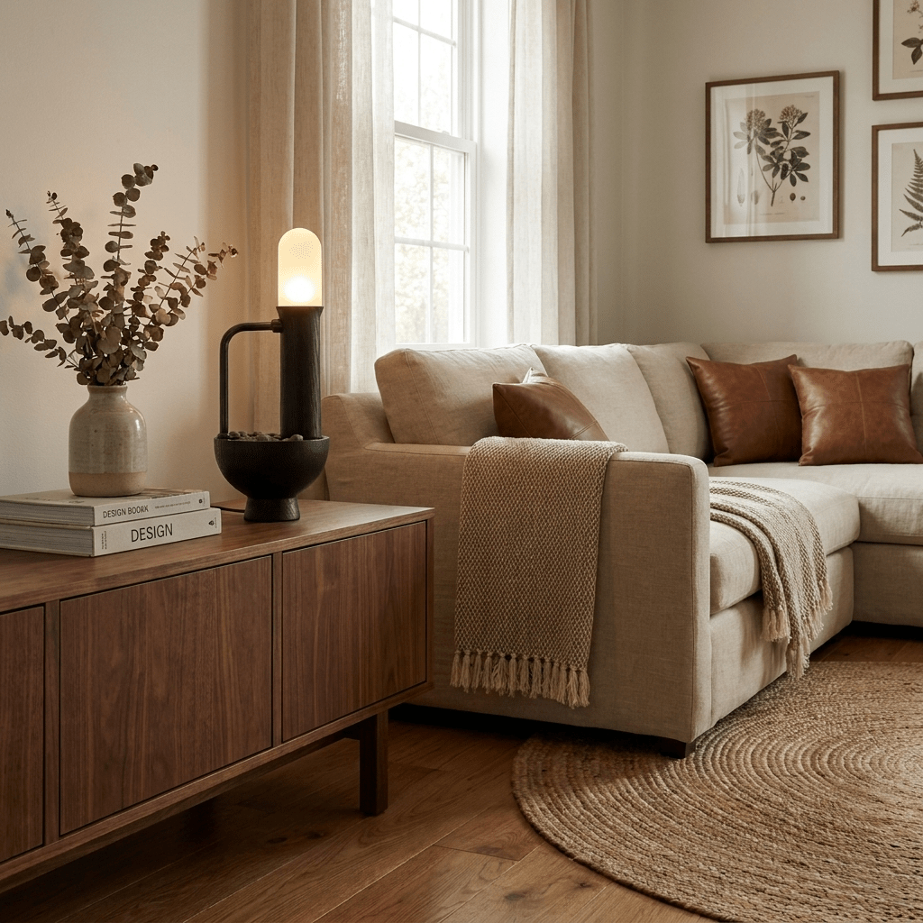 Wood Column Table Lamp — Table Lamp | Maison Monashee — view 4