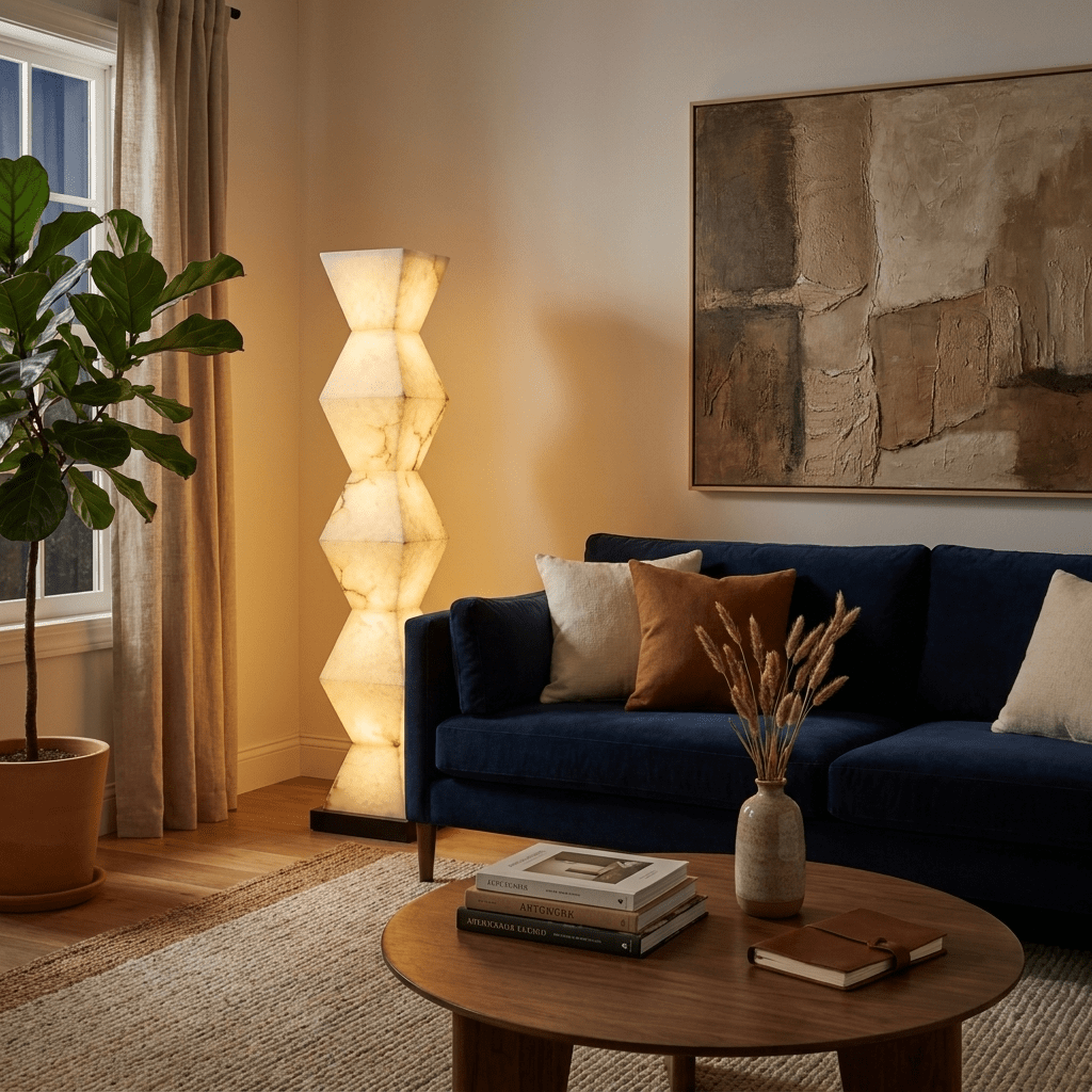 Stacked Stone Floor Lamp — Floor Lamp | Maison Monashee — view 3