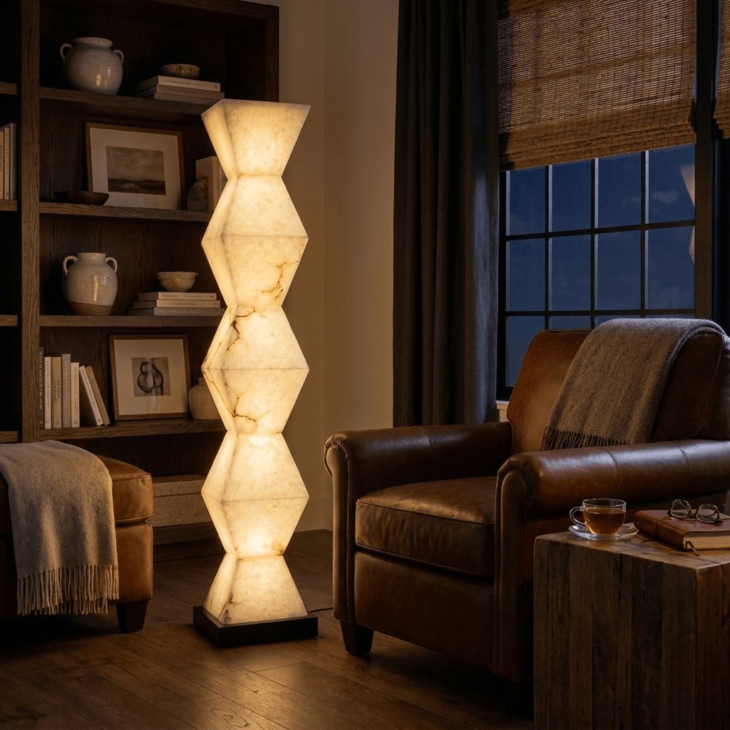 Stacked Stone Floor Lamp — Floor Lamp | Maison Monashee — view 2