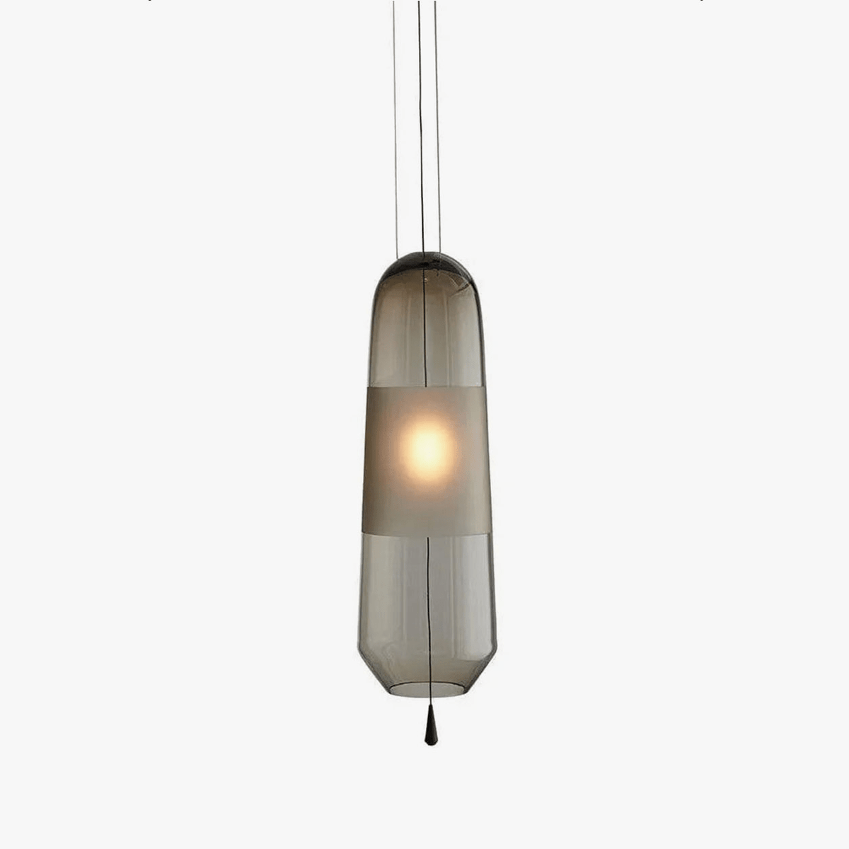 Smoked Grey Glass Pendant Light — Pendant Light | Maison Monashee — view 36