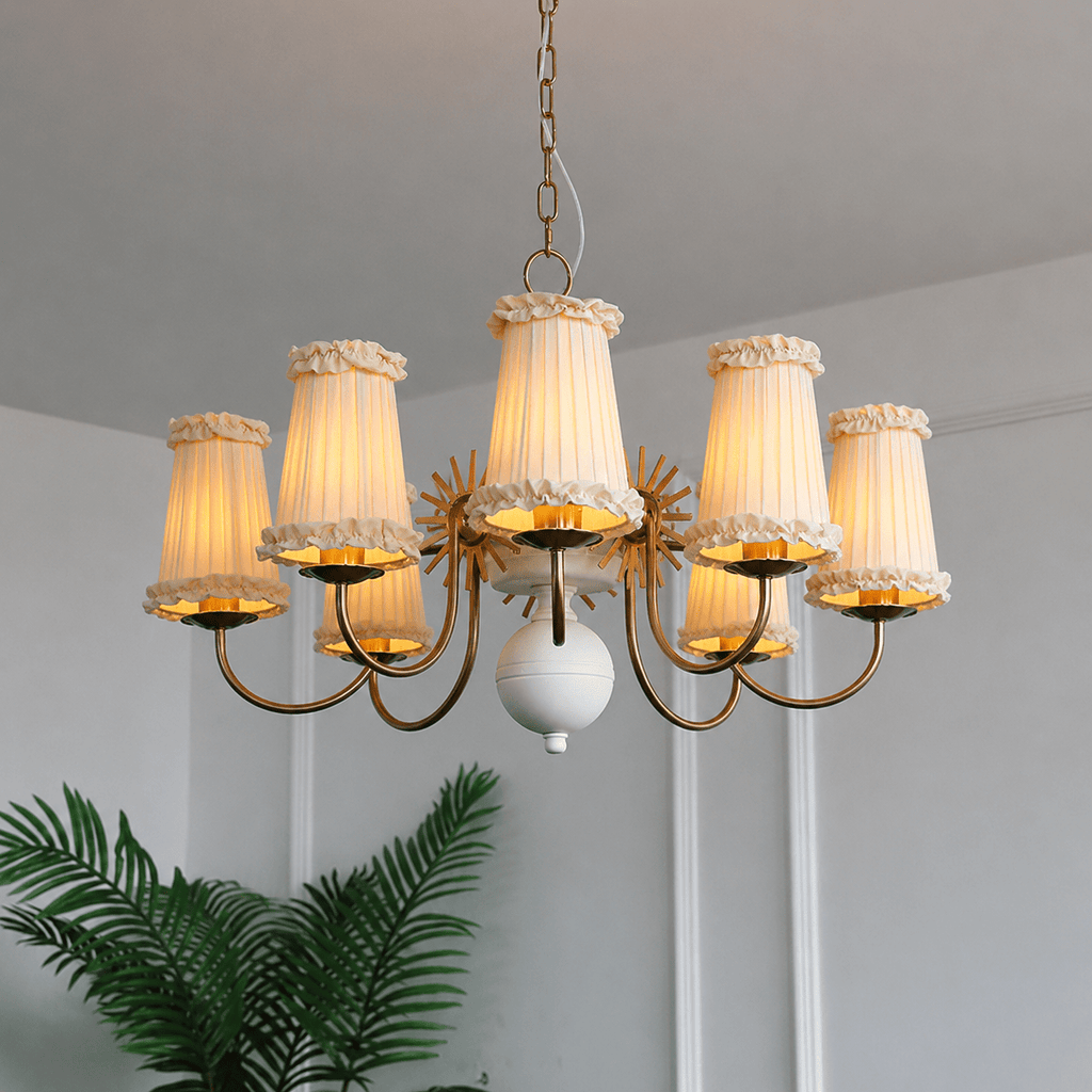 Fabric Drum Chandelier — Chandelier | Maison Monashee — view 17