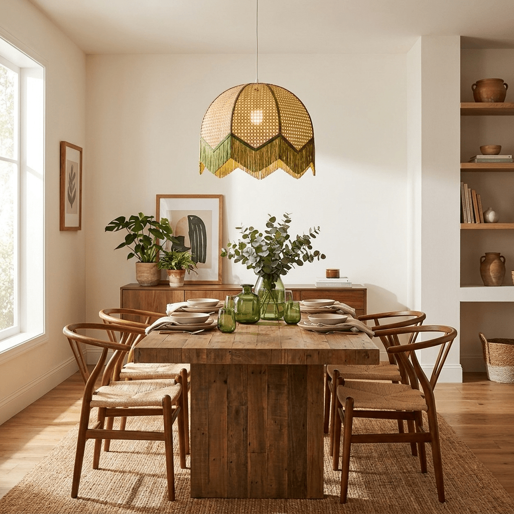 Woven Dome Pendant Light — Pendant Light | Maison Monashee — view 2