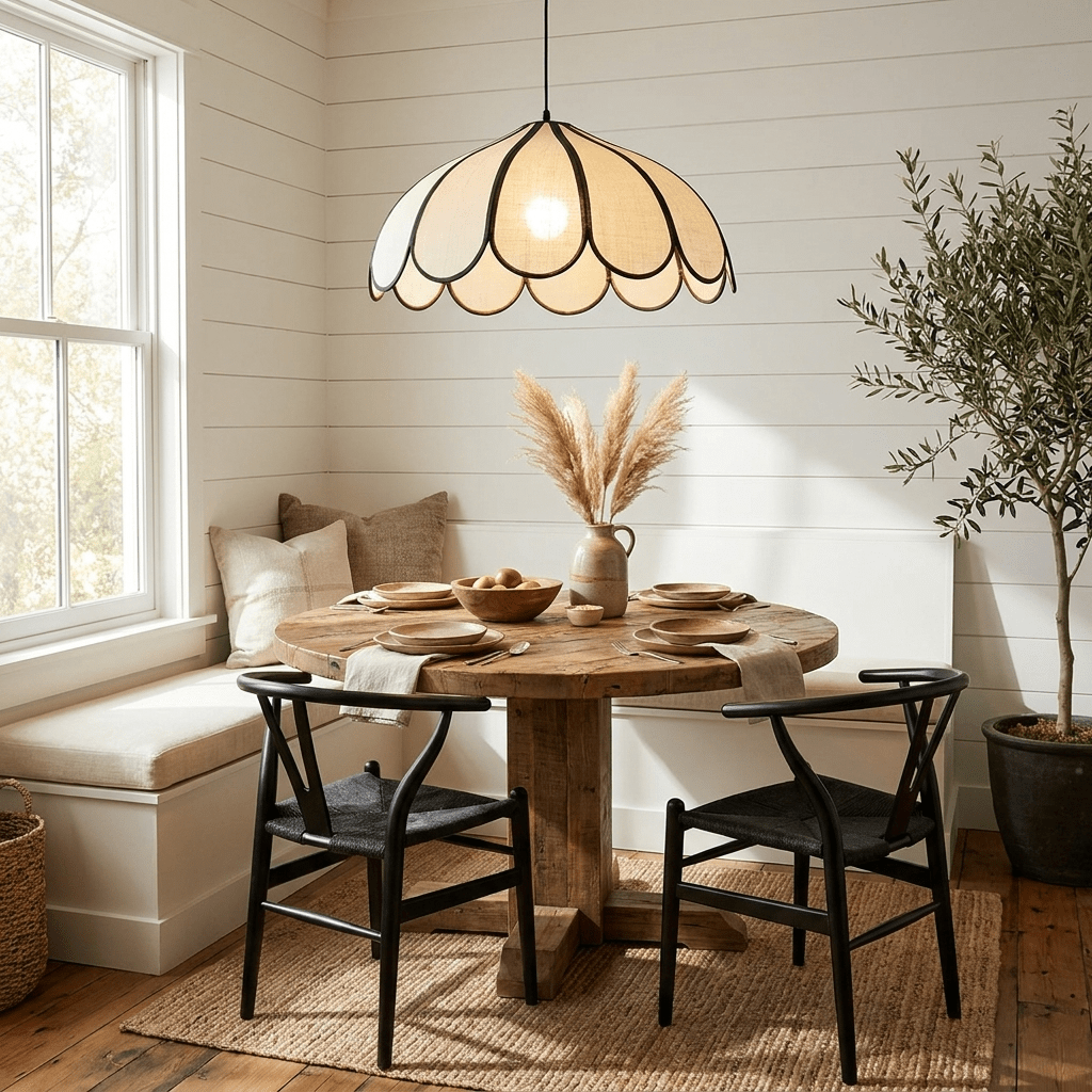 Linen Dome Pendant Light — Pendant Light | Maison Monashee — view 2