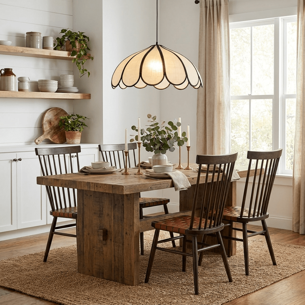 Linen Dome Pendant Light — Pendant Light | Maison Monashee — view 3