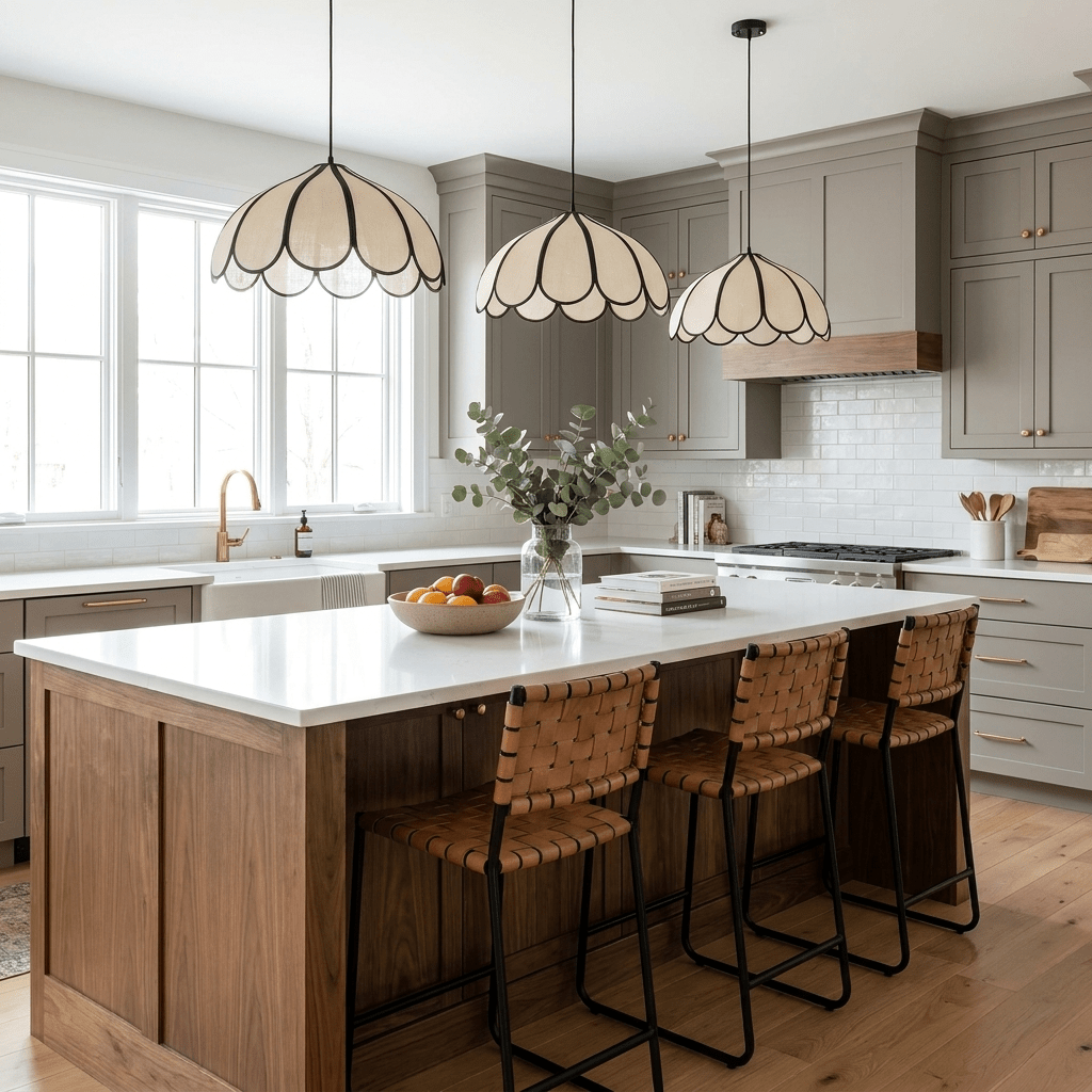 Linen Dome Pendant Light — Pendant Light | Maison Monashee — view 4