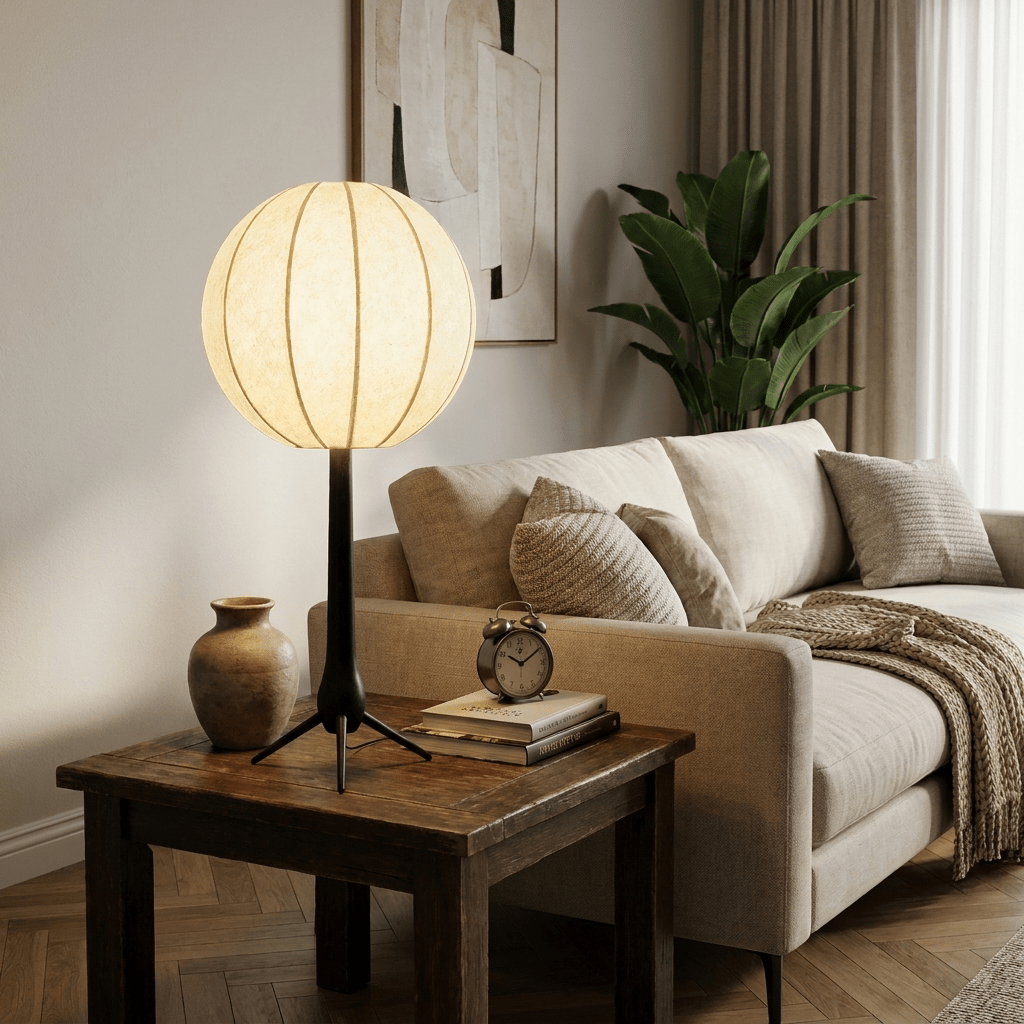 Round Globe Table Lamp — Table Lamp | Maison Monashee — view 3