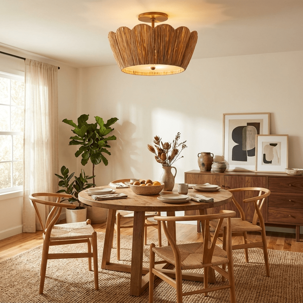 Drum Semi-Flush Ceiling Light — Ceiling Light | Maison Monashee — view 2