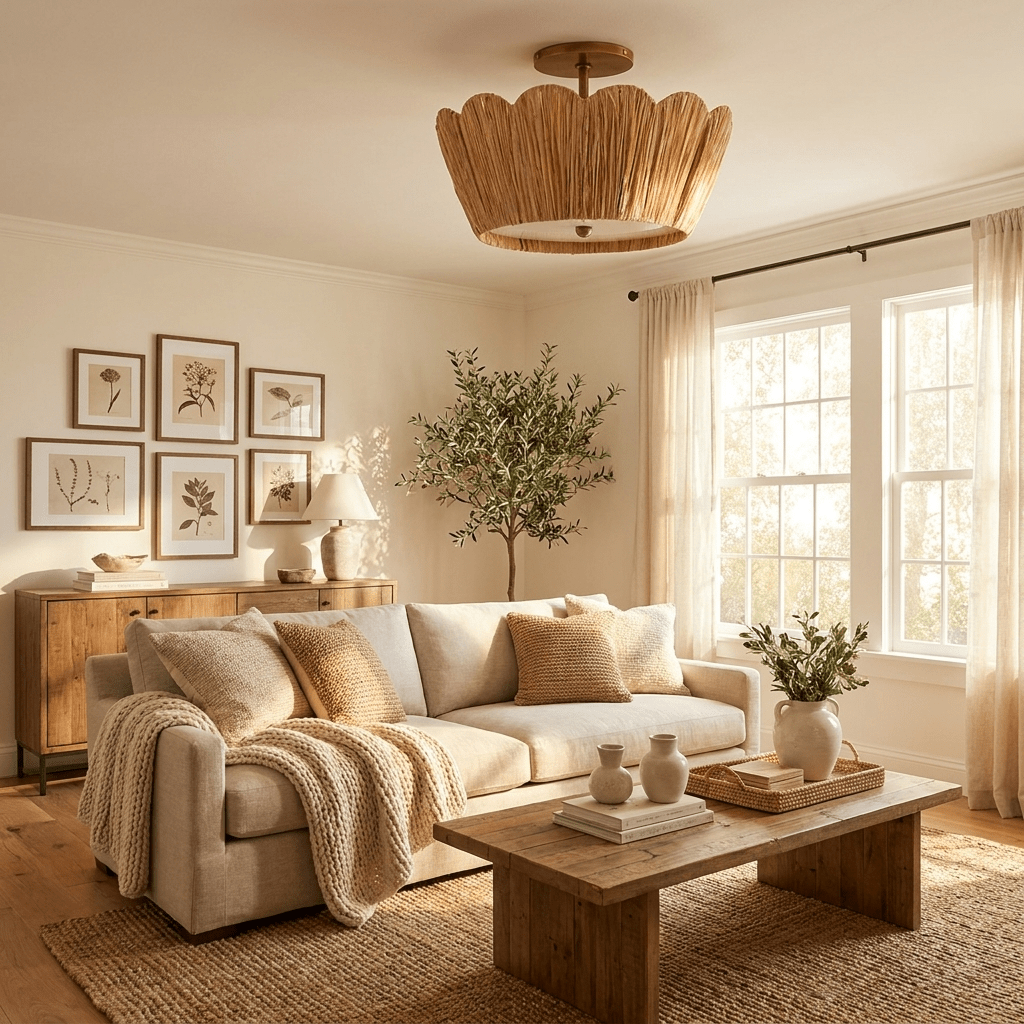 Drum Semi-Flush Ceiling Light — Ceiling Light | Maison Monashee — view 4