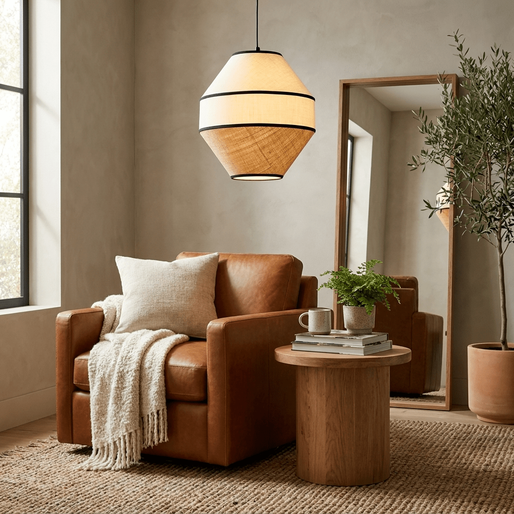 Small Fabric Pendant Light — Pendant Light | Maison Monashee — view 3
