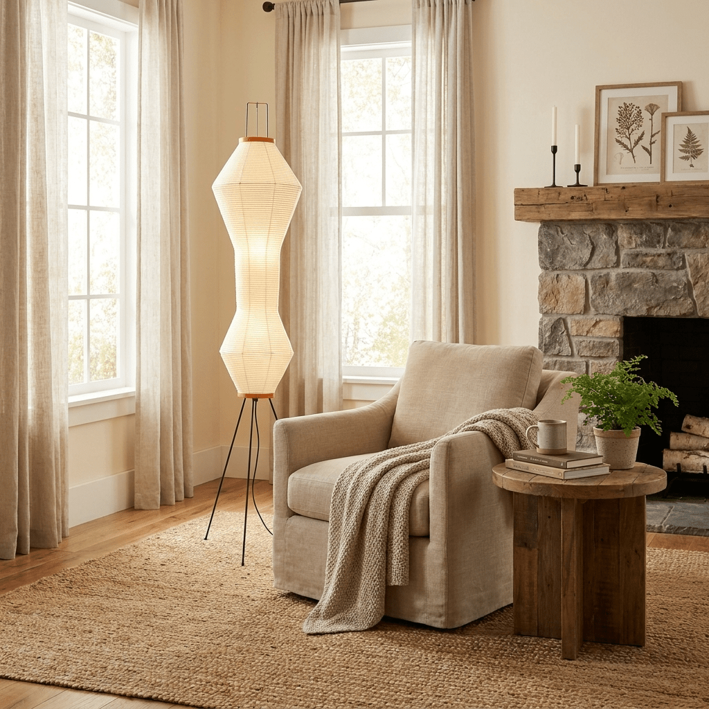 Tall Paper Floor Lamp — Floor Lamp | Maison Monashee — view 4