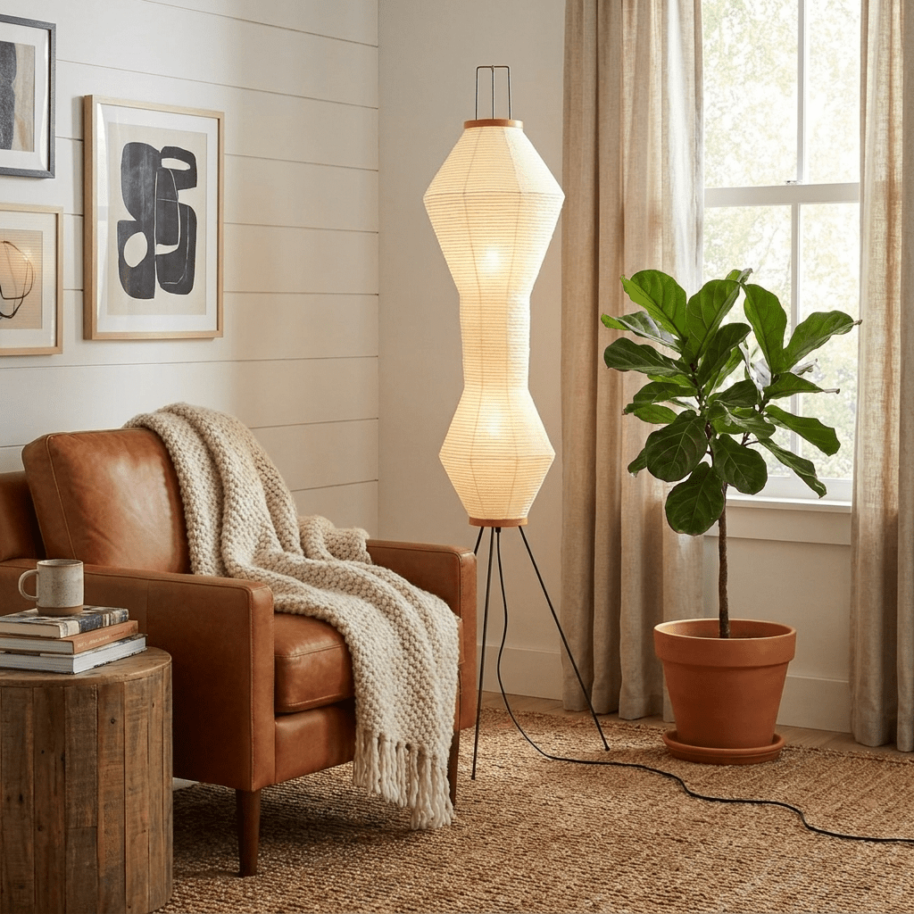 Tall Paper Floor Lamp — Floor Lamp | Maison Monashee — view 7