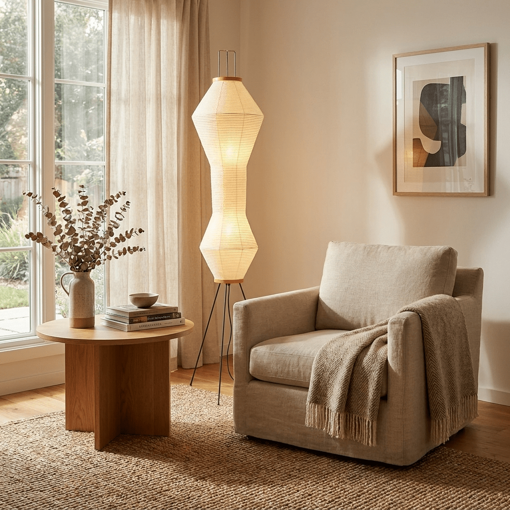 Tall Paper Floor Lamp — Floor Lamp | Maison Monashee — view 6