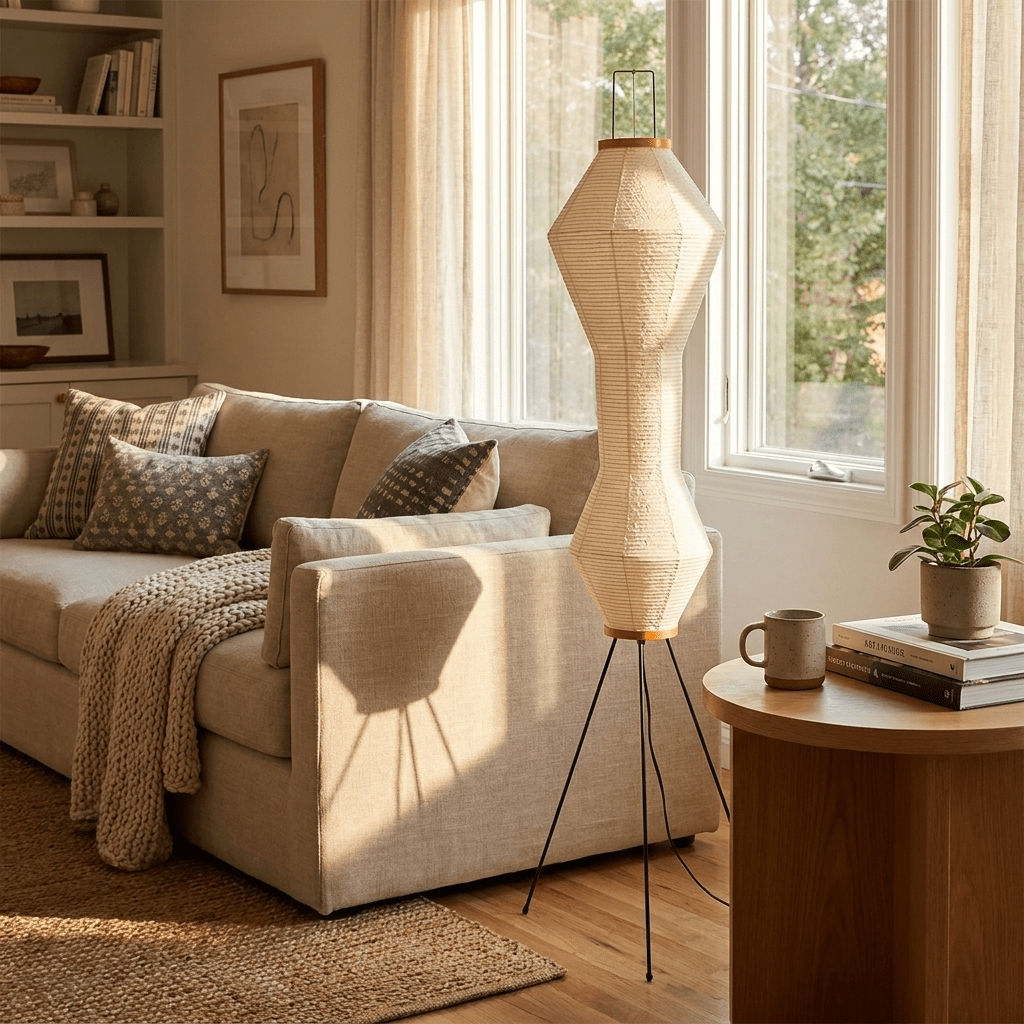 Tall Paper Floor Lamp — Floor Lamp | Maison Monashee — view 3