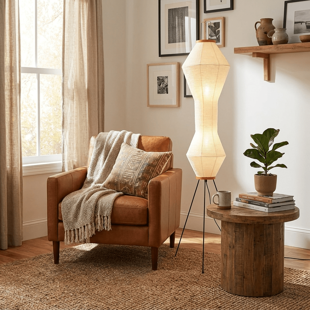 Tall Paper Floor Lamp — Floor Lamp | Maison Monashee — view 5