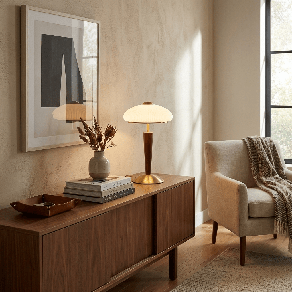 Mid-Century Mushroom Table Lamp — Table Lamp | Maison Monashee — view 3