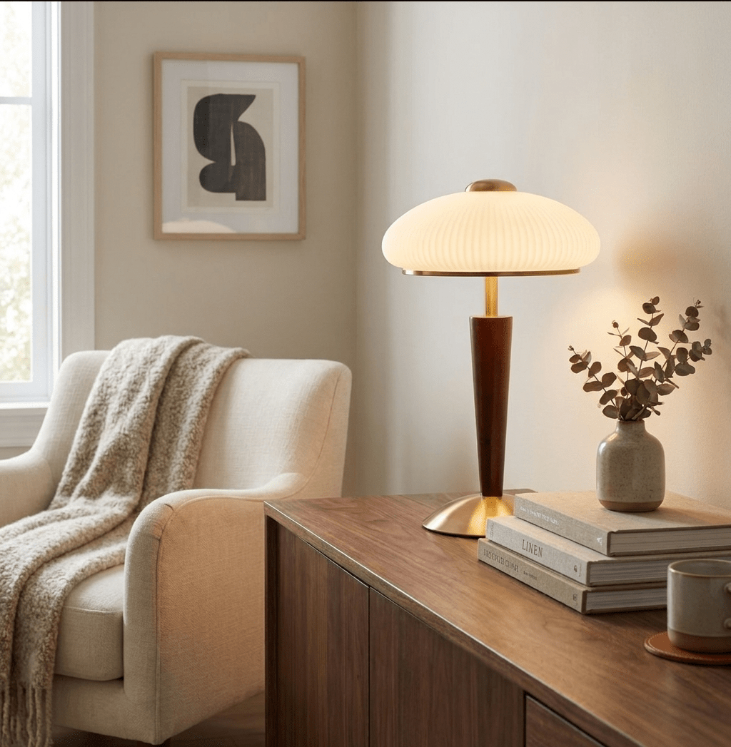 Mid-Century Mushroom Table Lamp — Table Lamp | Maison Monashee — view 2
