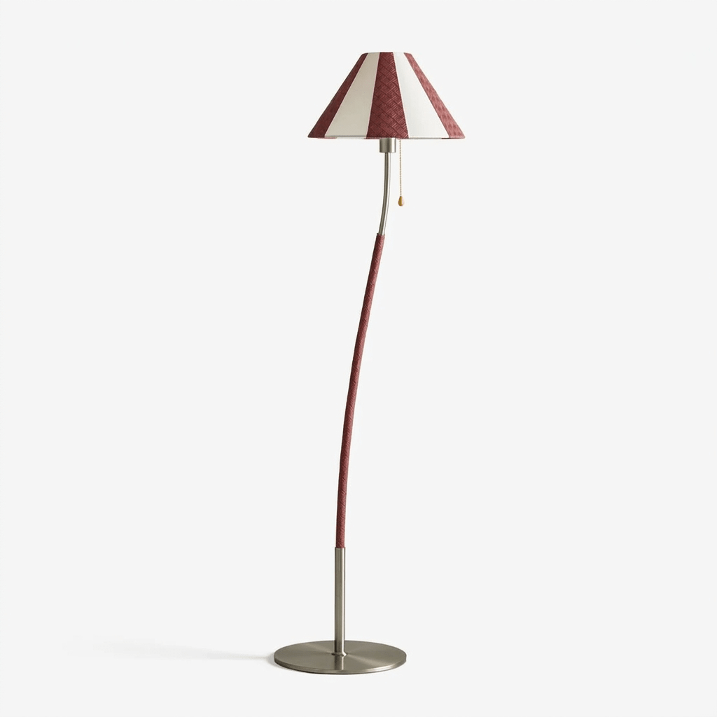 Curved Silver Floor Lamp — Floor Lamp | Maison Monashee