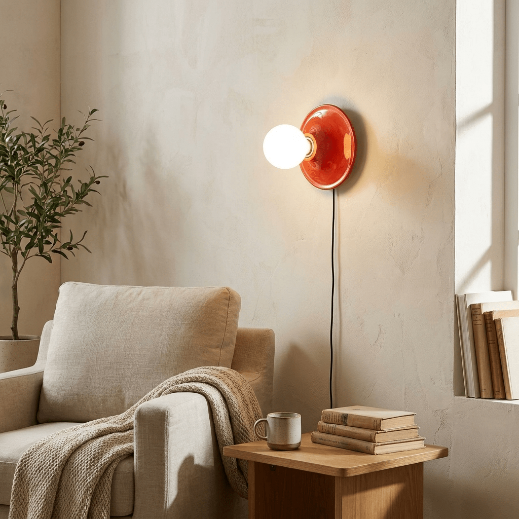 Modern Round Wall Sconce — Wall Sconce | Maison Monashee — view 3