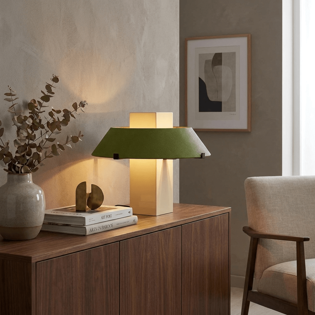 Green Lampshade Table Lamp — Table Lamp | Maison Monashee — view 18