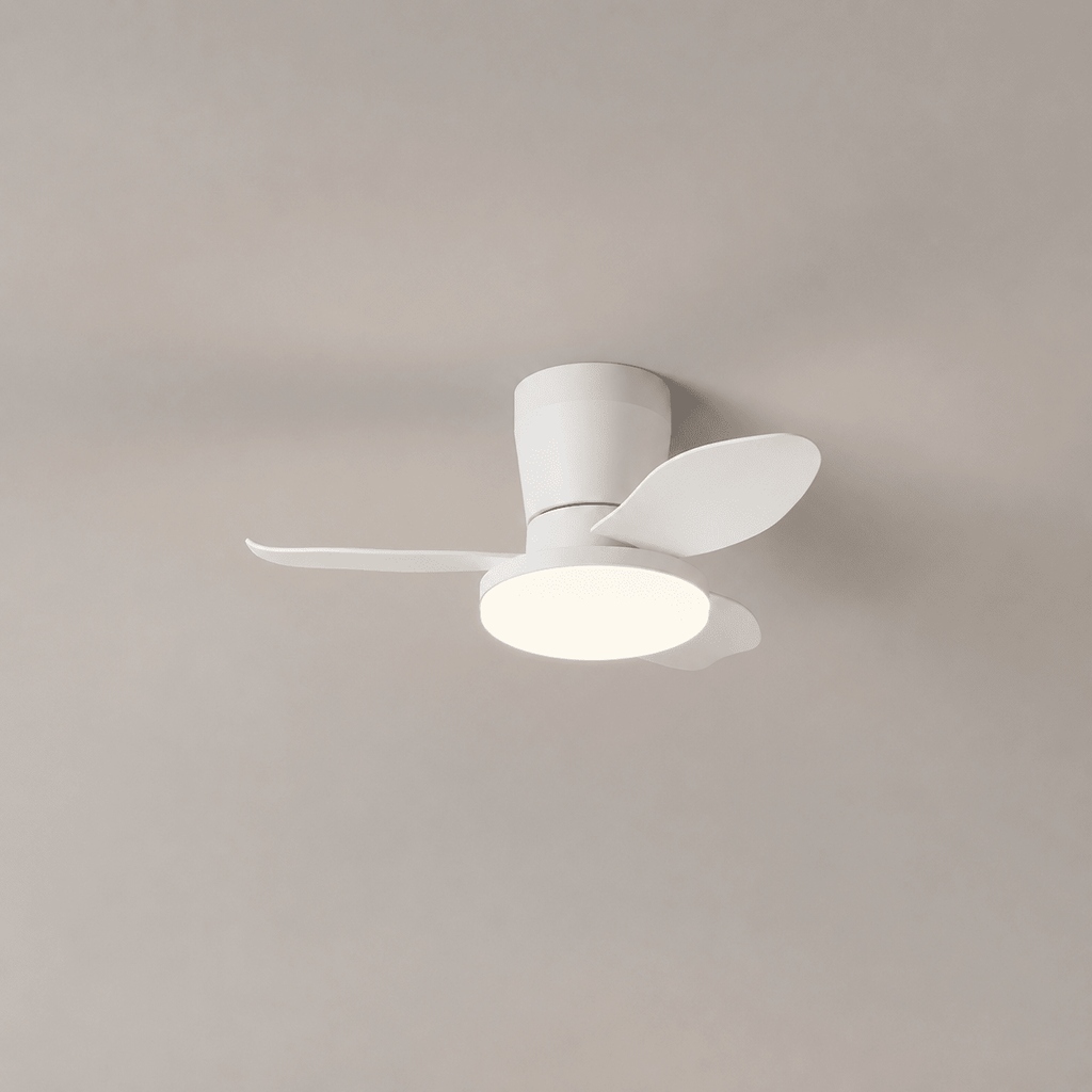 Black Flush Mount Ceiling Fan with Light — Ceiling Fan | Maison Monashee — view 12