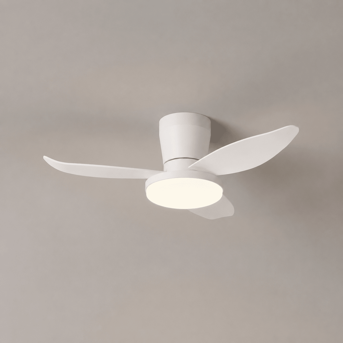 Black Flush Mount Ceiling Fan with Light — Ceiling Fan | Maison Monashee — view 13