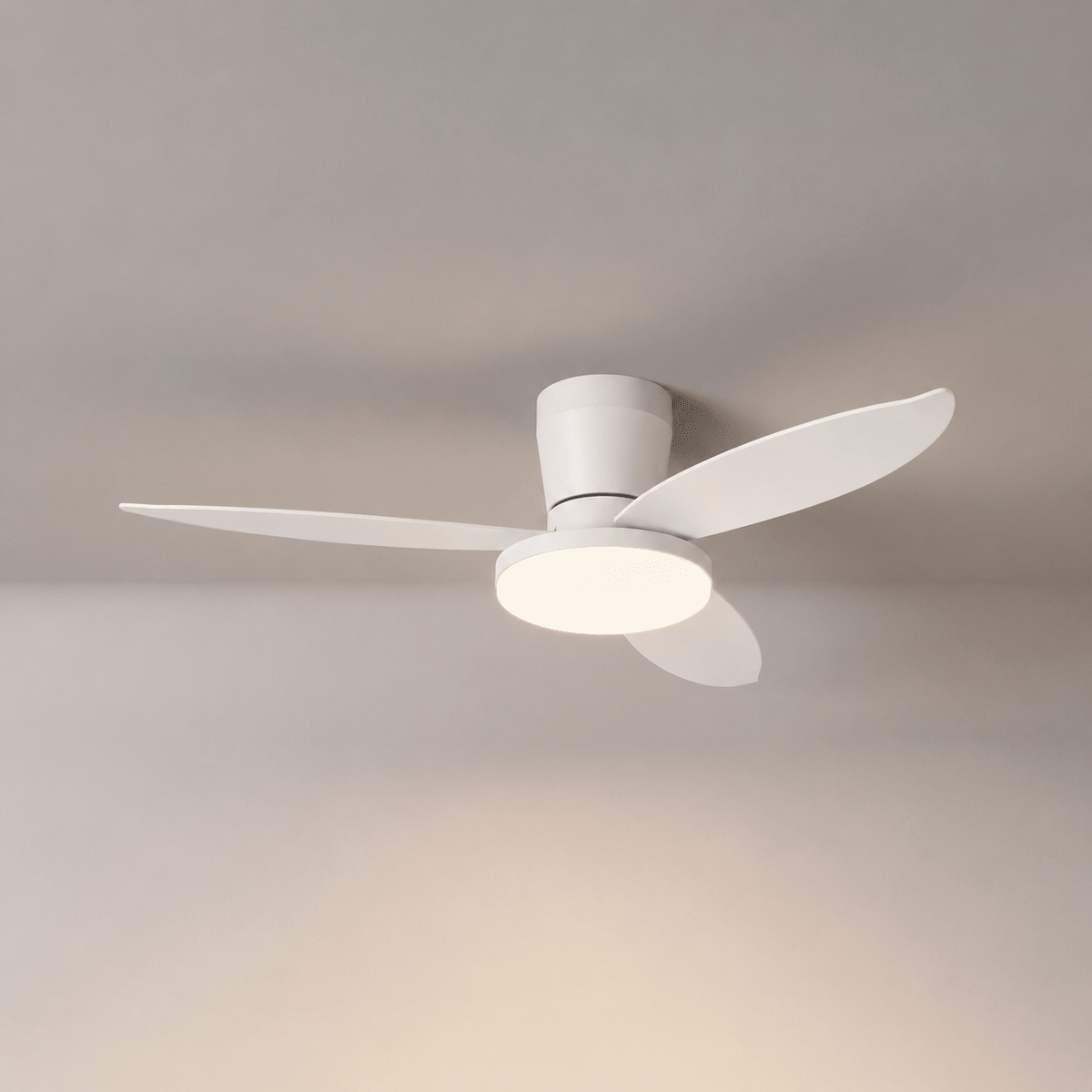 Black Flush Mount Ceiling Fan with Light — Ceiling Fan | Maison Monashee — view 14