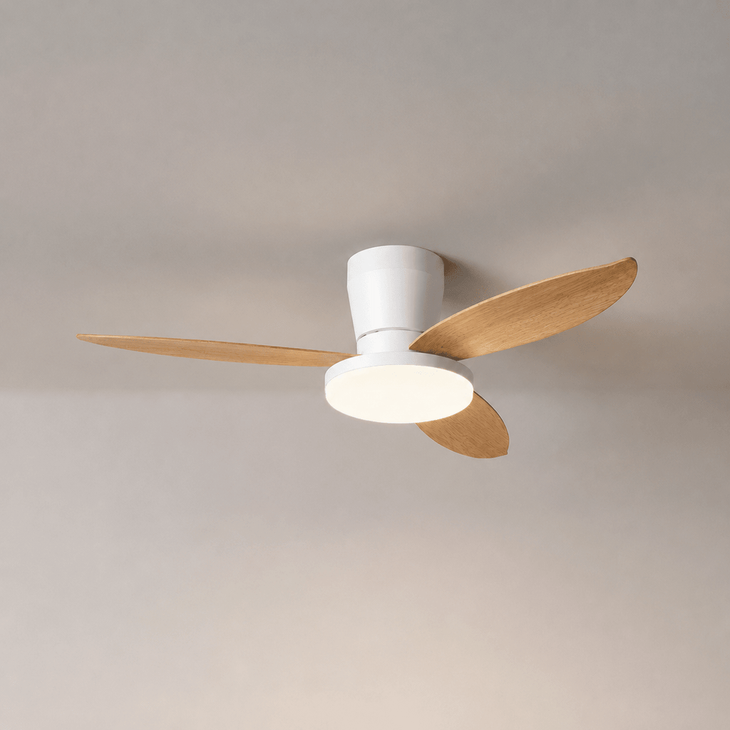Black Flush Mount Ceiling Fan with Light — Ceiling Fan | Maison Monashee — view 22
