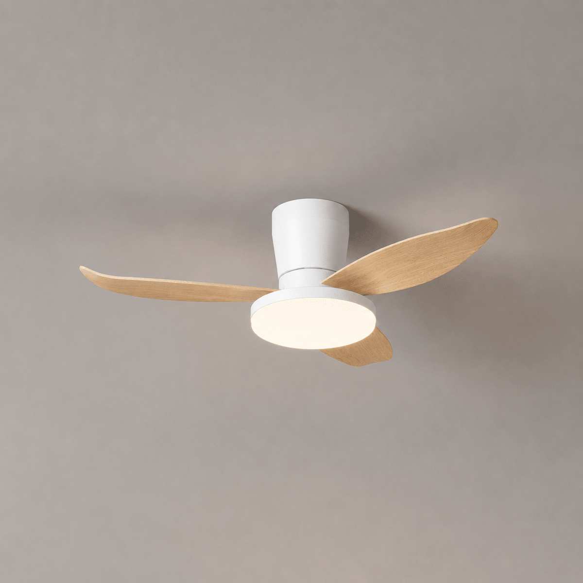 Black Flush Mount Ceiling Fan with Light — Ceiling Fan | Maison Monashee — view 23