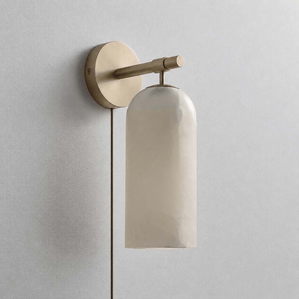 Antique Brass Plug-In Wall Sconce — Wall Sconce | Maison Monashee — view 14