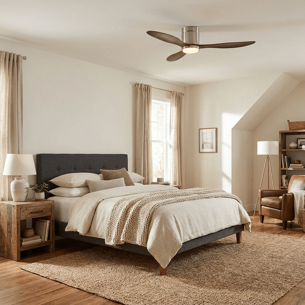 Low Profile Ceiling Fan with Light — Ceiling Fan | Maison Monashee — view 7