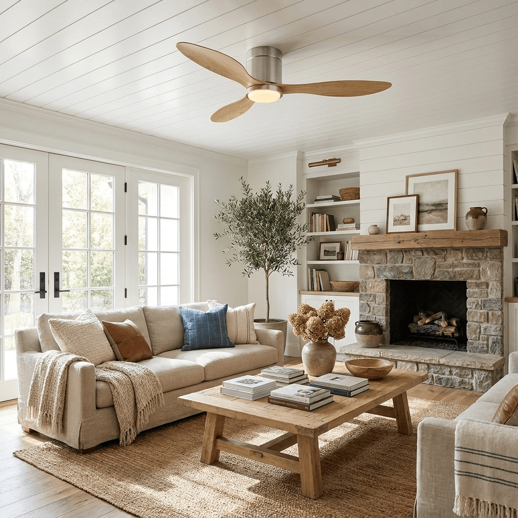 Low Profile Ceiling Fan with Light — Ceiling Fan | Maison Monashee — view 5