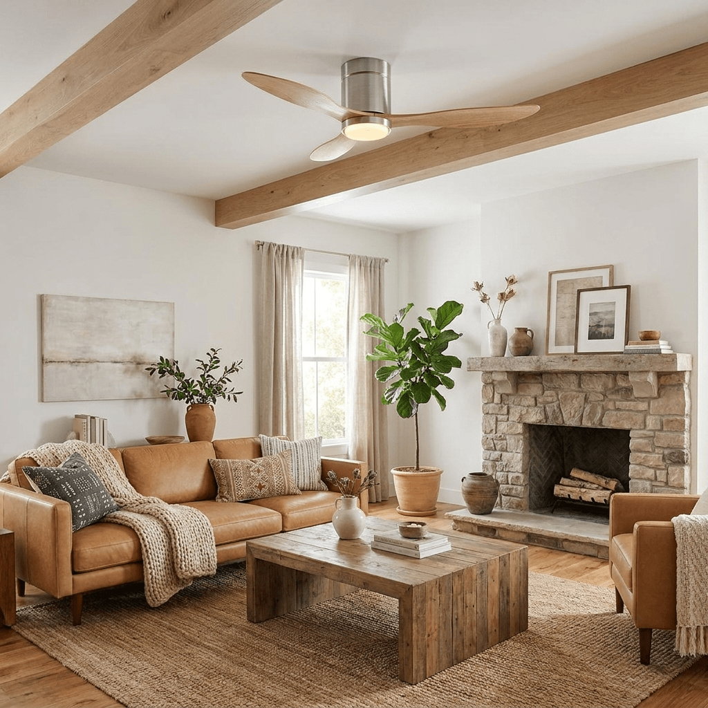 Low Profile Ceiling Fan with Light — Ceiling Fan | Maison Monashee — view 2